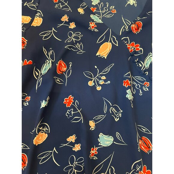 Modcloth Navy Floral Blouse - Picture 3 of 7